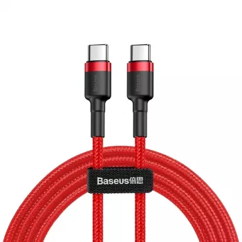 Baseus Cafule USB-C to USB-C PD 2.0 60W Flash Charging Cable, 2m, Red (CATKLF-H09)
