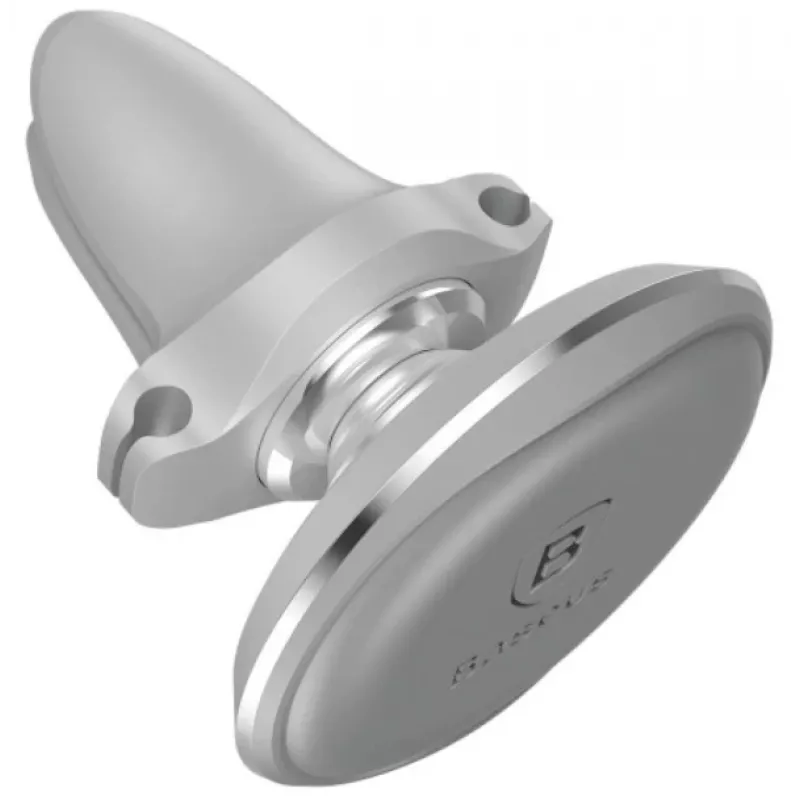 Baseus Car Mount Magnetic Car Phone Holder (Air Vent) 360 Degree with Cable Clip, Silver