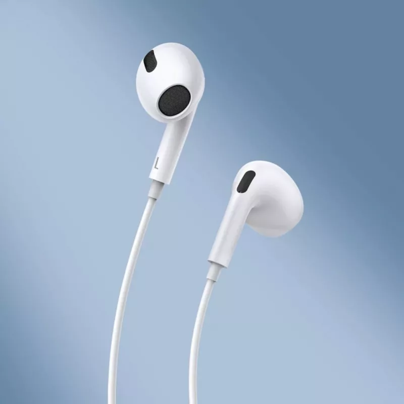 Baseus Encok C17 In-Ear Wired Headphones with USB Type-C Microphone White (NGCR010002)