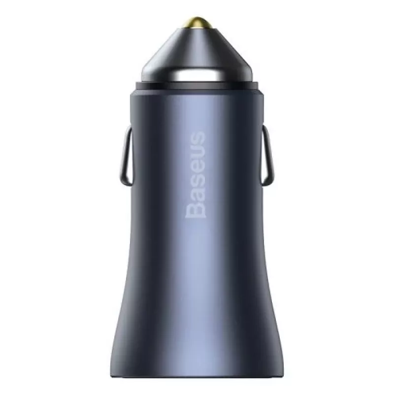 Baseus Golden Contactor Pro Car Charger 40W USB-A USB-C QC4.0+ PD SCP Grey