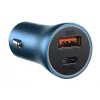 Baseus Golden Contactor Pro Dual Quick Car Charger 40W with USB-C to Lightning Cable 1m Blue