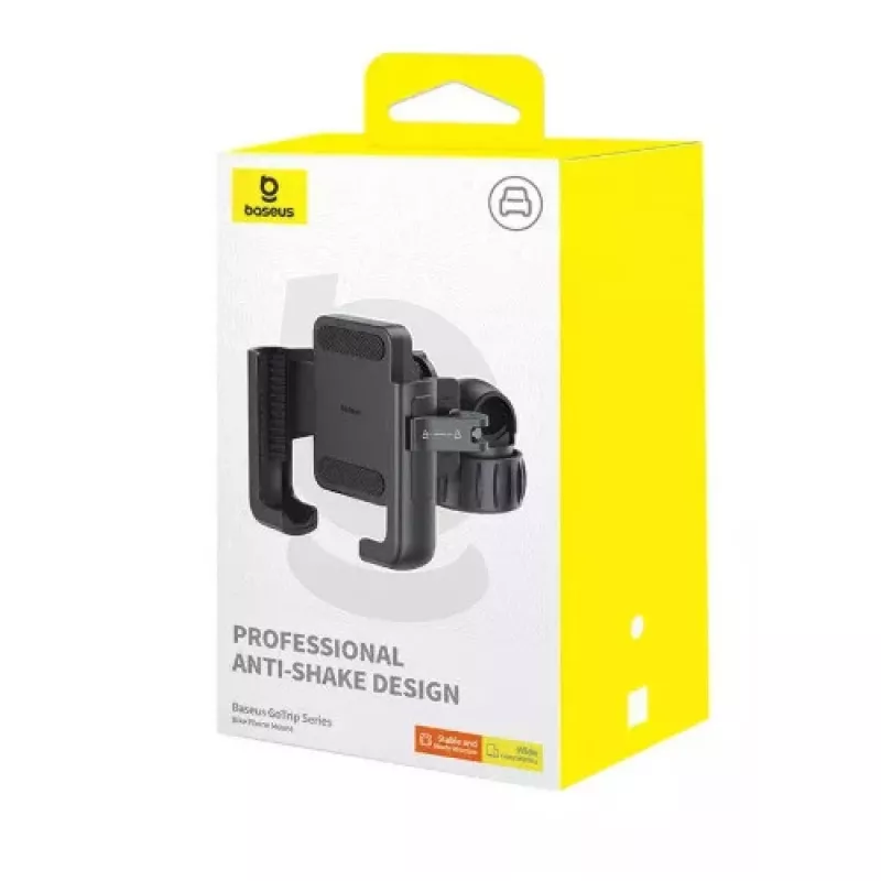 Baseus GoTrip Series Phone Holder for Bike, Scooter, Moped (5.7 - 7.2 inch), Black