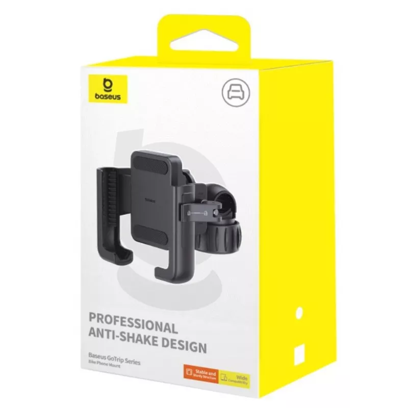 Baseus GoTrip Series Phone Holder for Bike, Scooter, Moped (5.7-7.2 inch), Black
