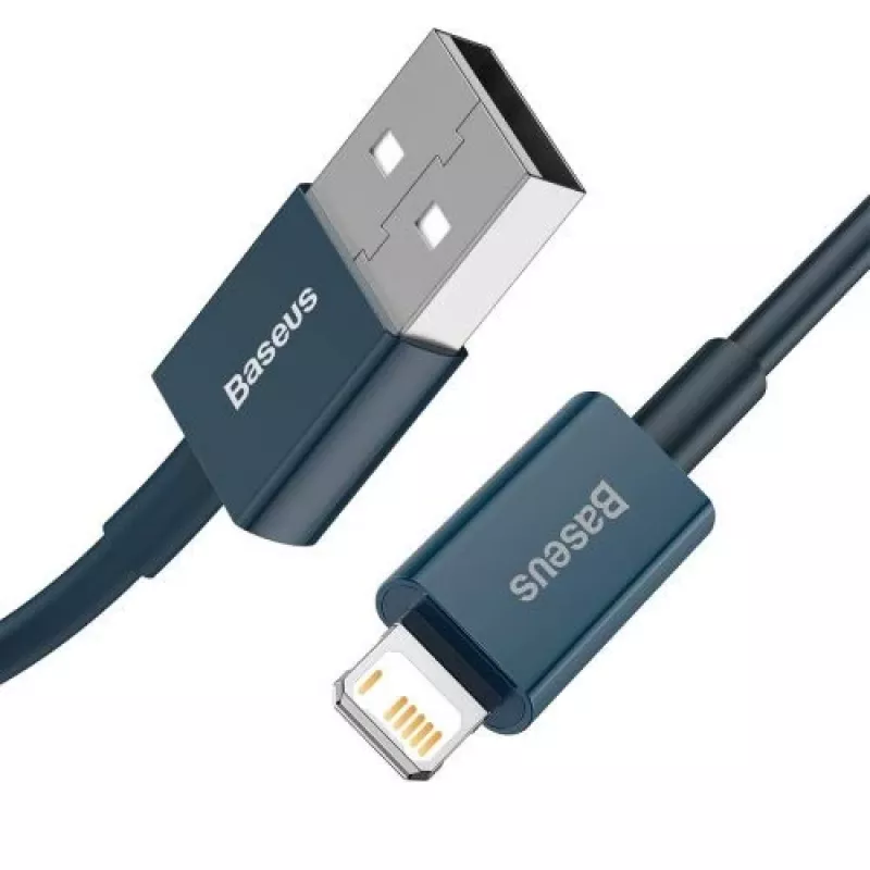 Baseus Lightning Superior Series Cable, Fast Charging, Data 2.4A, 1m Blue (CALYS-A03)