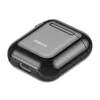 Baseus Metallic Shining Ultra-thin Silicone Protector Case with Hook for AirPods 1 / 2 Black