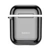 Baseus Metallic Shining Ultra-thin Silicone Protector Case with Hook for AirPods 1 / 2 Black