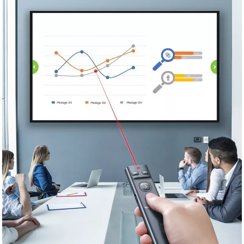 Baseus Orange Dot Wireless Presenter with Red Laser Pointer (2.4GHz, USB-A, Space Grey)