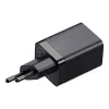 Baseus Super Si Pro Mini 30W USB-C + USB-A Wall Charger, PD 3.0, QC 3.0, EU Plug, Black (CCSUPP-E01)