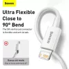 Baseus Superior Series Lightning Cable, Fast Charging, Data 2.4A, 1.5m White (CALYS-B02)