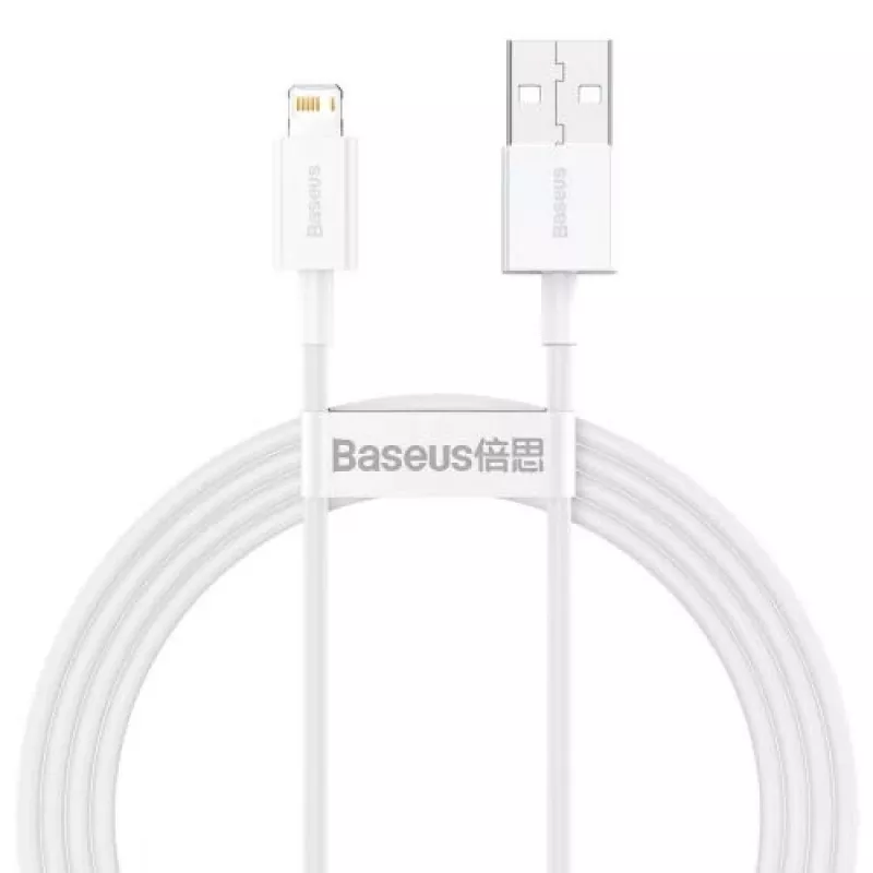 Baseus Superior Series Lightning Cable, Fast Charging, Data 2.4A, 1.5m White (CALYS-B02)