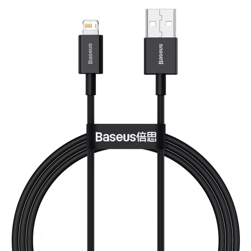 Baseus Superior USB-A to Lightning Fast Charging Data Cable 1m Black (CALYS-A01)