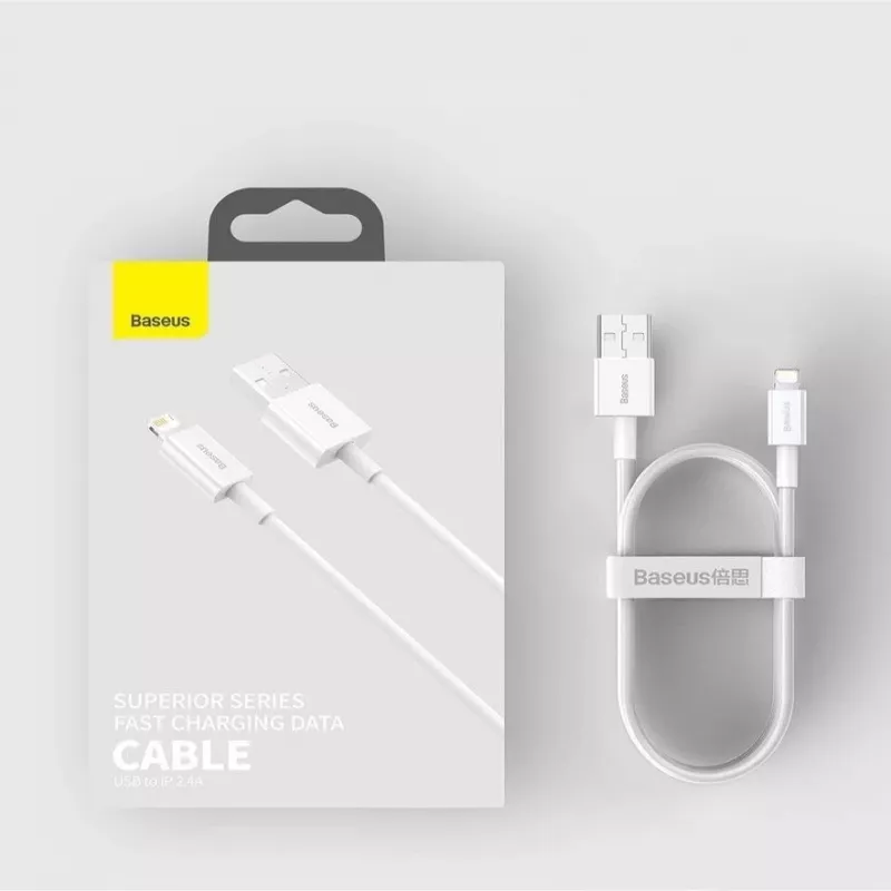 Baseus Superior USB-A to Lightning Fast Charging Data Cable 1m Black (CALYS-A01)
