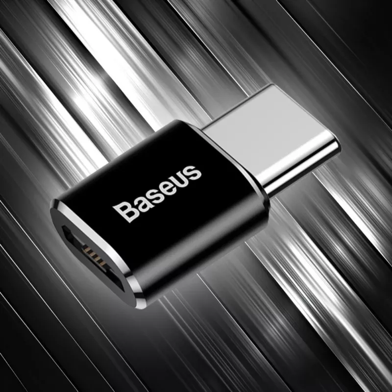 Baseus USB 2.0 Type-C to Micro USB OTG Adapter (Black)