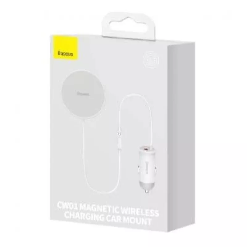 Baseus Wireless Car Charger with MagSafe 15W Holder for Air Vent + USB Type C 25W White