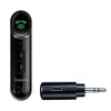 Baseus WXQY-01 Bluetooth 5.0 Car AUX Receiver with Micro USB Charging – 10m Range, 145mAh, Black