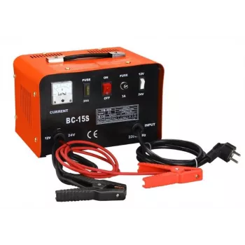 BATTERY CHARGER BC-15S 7A Intelligent 12V/24V 7-Stage Lead-Acid Charger with LCD Repair Mode