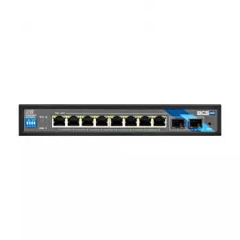 BCS BCS-B-SP08G-2SFP 8-Port Gigabit PoE+ Switch with 2 SFP Ports, 240W, Industrial, Unmanaged