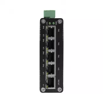 BCS ISP04G01G Industrial 4-Port PoE+ Switch with 1 Gigabit Uplink