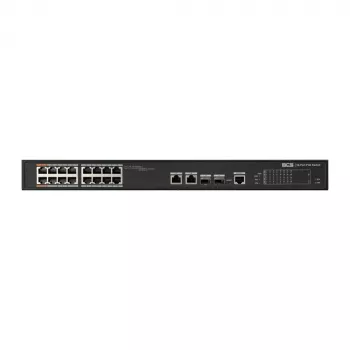 BCS-L-SP1602G-2SFP-M(2) 16-Port PoE+ Managed Switch with 2 Gigabit Uplink and 2 SFP Slots, 250W PoE Budget