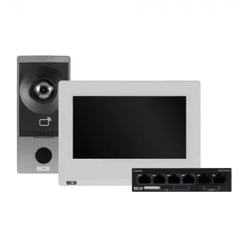 BCS-P-VIS02 7-inch Android PoE Touchscreen Indoor Monitor with SIP Intercom, Wi-Fi, 6 Alarm Inputs, RS485