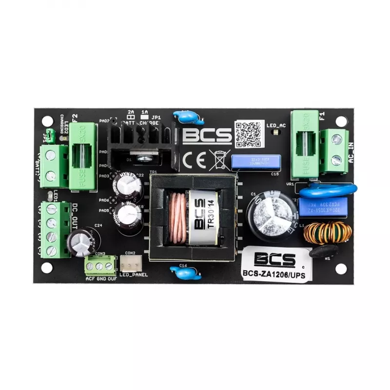 BCS-ZA1206/UPS 12V 6A 72W AC/DC Power Supply with Battery Backup (UPS)