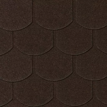 BEAVER Roof Shingle Brown 1 Pack = 3.85 m² (24 Shingles, 0.16 m² Each) – Bituminous Beaver Tail Shingle, Fibreglass Reinforced, Ceramic Granules, UV & Weather Resistant