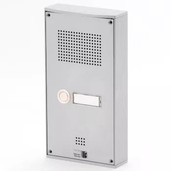 Behnke Serie 5 Surface-Mounted Door Intercom Set 1 Button Silver (5-0055)