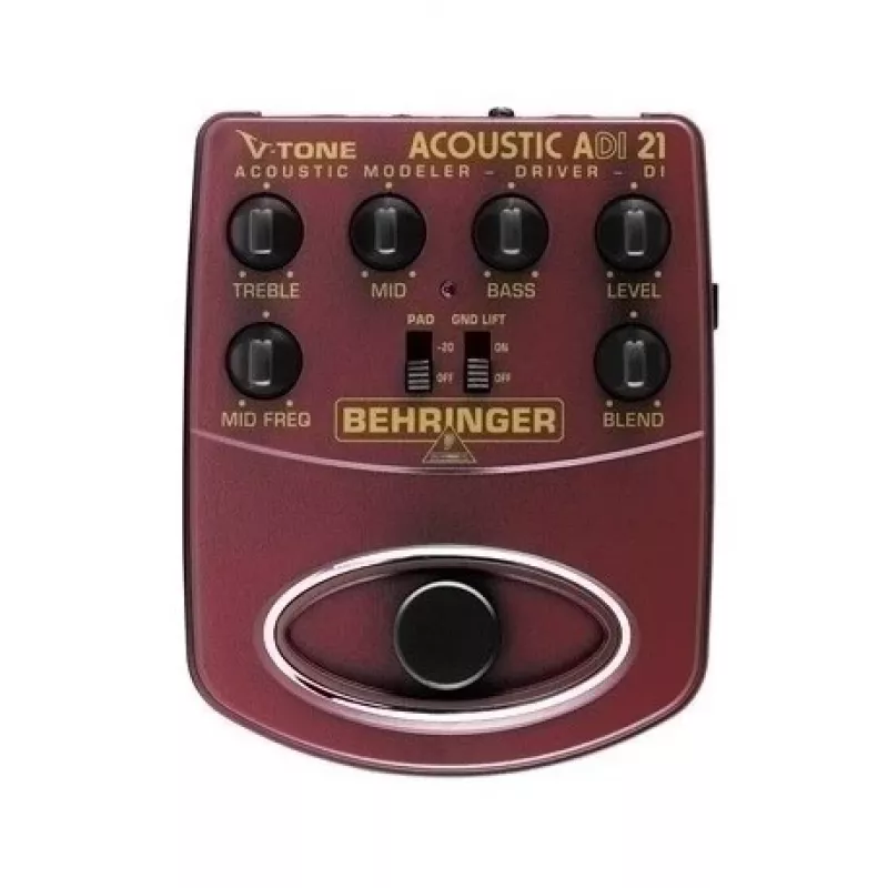 Behringer ADI21 Acoustic Guitar Preamp / DI Box with 3-Band EQ and Feedback Control