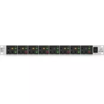 Behringer DI800 8-Channel Active DI Box with 1/4 inch TS / XLR Combo Inputs and XLR Outputs, Black/Silver