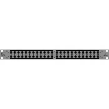 Behringer PX3000 48-Point 1/4 inch TRS Patch Panel, 1U Rackmount, 3-Mode Switching