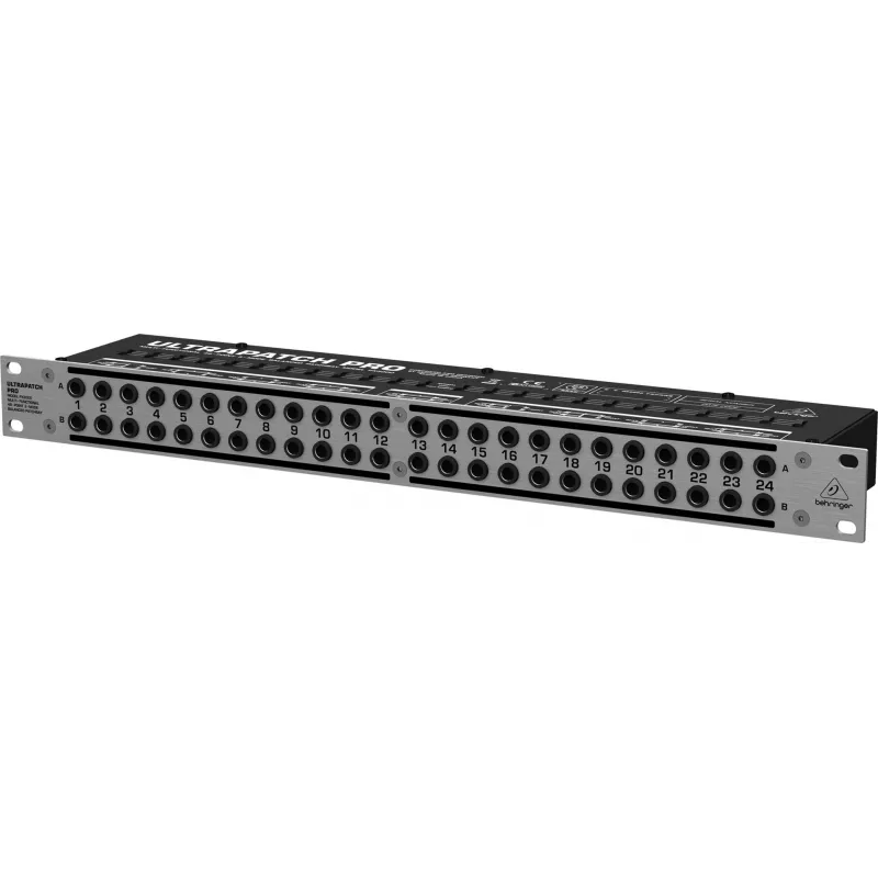 Behringer PX3000 48-Point 1/4 inch TRS Patch Panel, 1U Rackmount, 3-Mode Switching