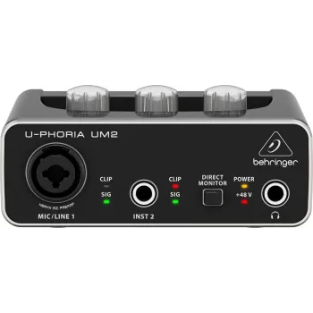 Behringer UM2 USB Audio Interface with XENYX Mic Preamp and +48V Phantom Power