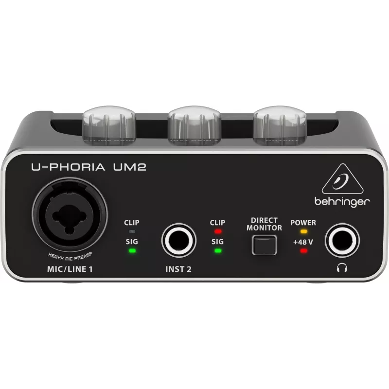 Behringer UM2 USB Audio Interface with XENYX Mic Preamp and +48V Phantom Power