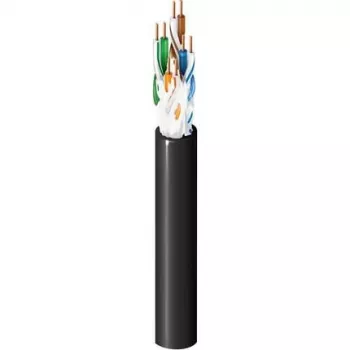 Belden Category 5e OSP Cable, 4 Pairs, 24 AWG, 1000 ft (305 m), Black