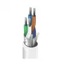 Belden 4641FDW.00305 OSDP RS-485 Data Cable, 2 Pair 24 AWG Stranded Tinned Copper, Overall Foil Shield, Gray PVC Jacket, 120 Ohm