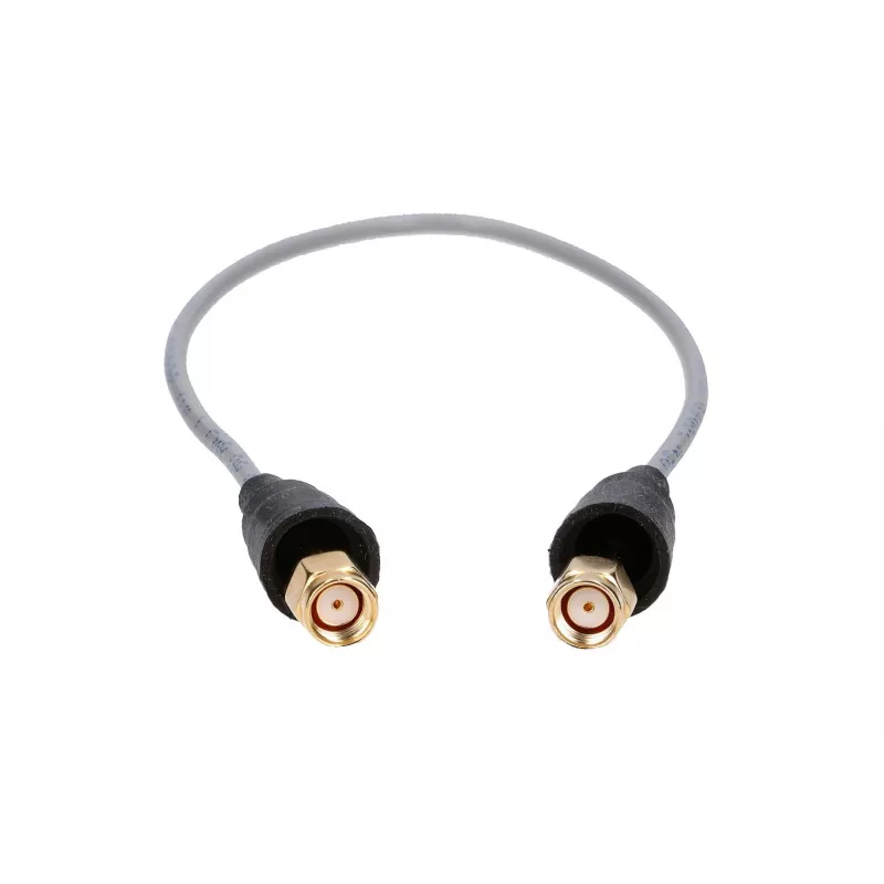 Belden RP-SMA/RP-SMA 50cm RF100LL Coaxial Pigtail Cable, 50 Ohm, Black