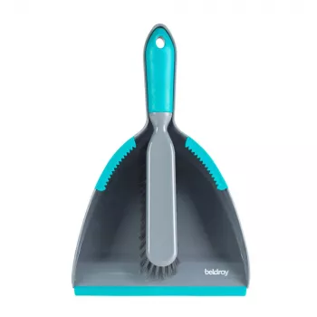 Beldray Anti-Bac Dustpan & Brush Set Grey/White