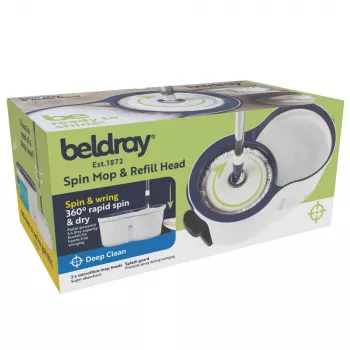 Beldray LA00000005EU7 Spin Mop & Refill Head - Grey/Blue