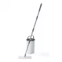 Beldray LA00000008EU7 Flat Head Mop & Bucket Set - Grey/Blue, 5L Self-Wringing, Telescopic Handle, Microfibre