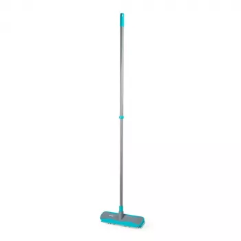 Beldray LA00000011UFEU7 Anti-Bac Dual Action Rubber Head Broom with Telescopic Handle, Grey/Black