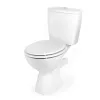 Beldray LA00000073WHTEU7 Wooden Toilet Seat - Soft Close, White, Oval