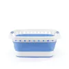 Beldray LA00000152EU7 40L Collapsible Laundry Basket, White/Blue