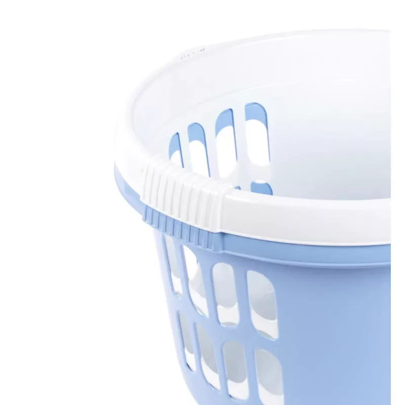 Beldray LA00000174CRNEU7 Set Of 2 Laundry Basket 30L, White/Blue