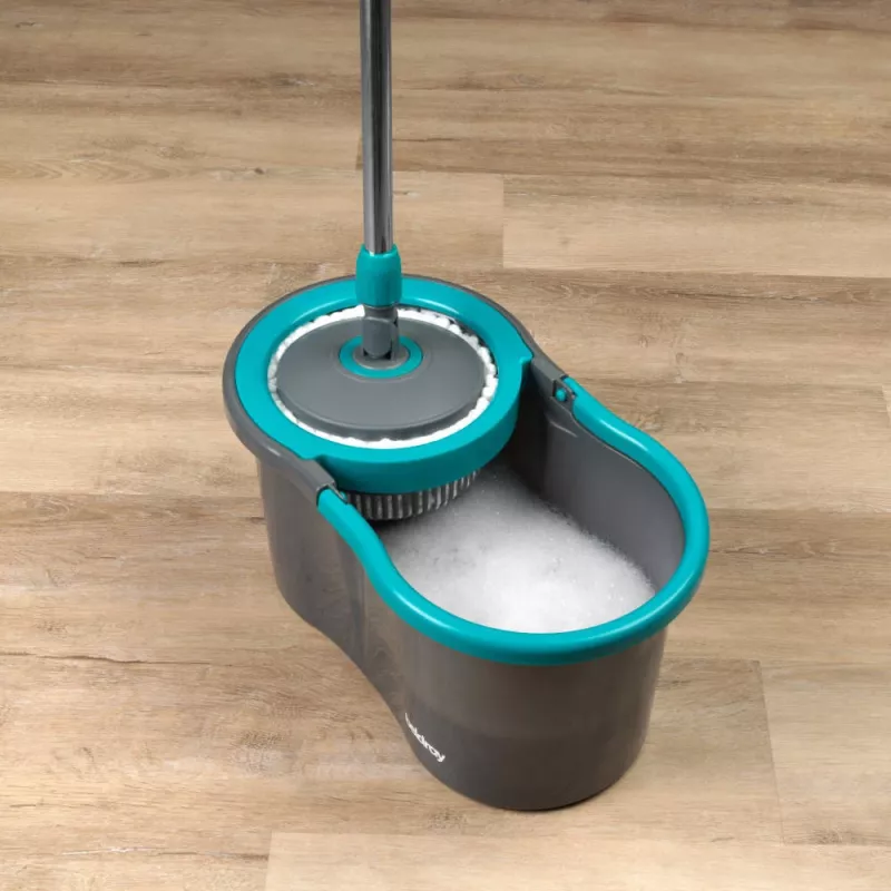Beldray LA00000186UFEU7 Anti-bac Spin & Wring Mop Set - Grey/Blue
