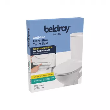 Beldray LA00000201WPEU7 Anti-bac Ultra-Slim Toilet Seat, White