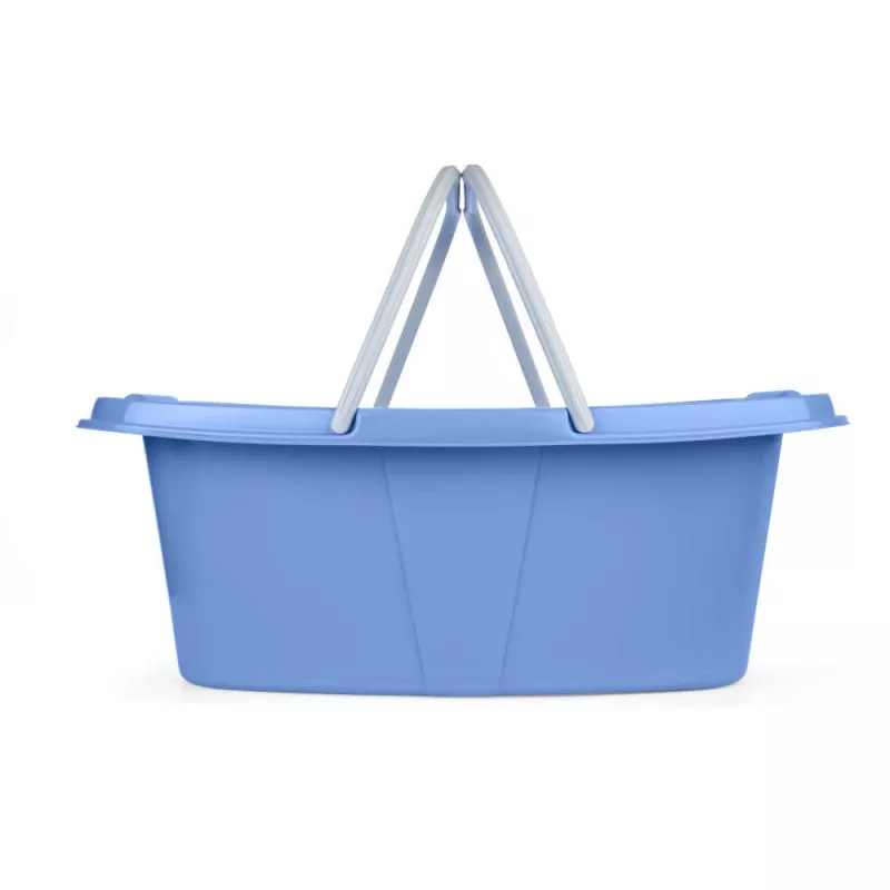 Beldray LA030450CRNFPEU7 Set Of Two Laundry Baskets, White/Blue
