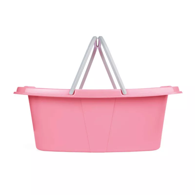 Beldray LA030450PNKFPEU7 Set Of Two Laundry Baskets, White/Pink