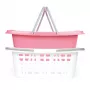 Beldray LA030450PNKFPEU7 Set Of Two Laundry Baskets, White/Pink