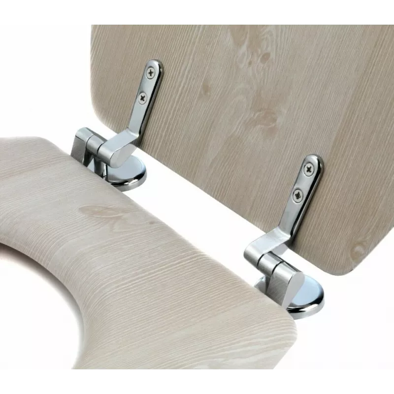 Beldray LA033710WOAKPFEU7 Wooden MDF Toilet Seat, White Oak, Soft Close