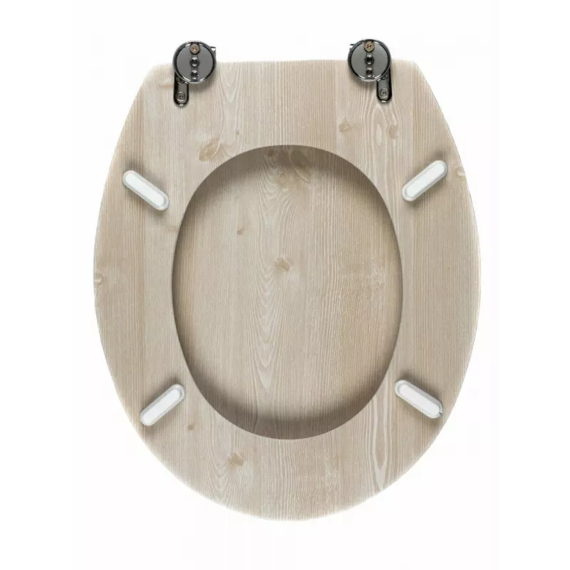 Beldray LA033710WOAKPFEU7 Wooden MDF Toilet Seat, White Oak, Soft Close